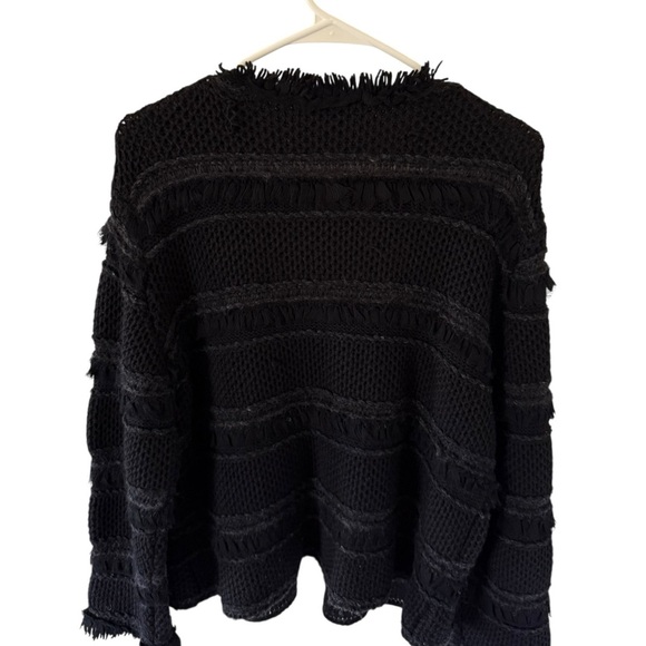 St. John Black Fringed Wool Sweater - Picture 8 of 8
